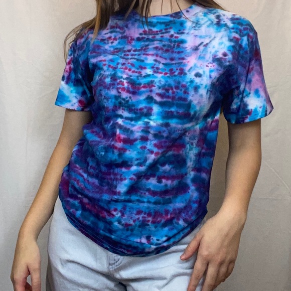 Hanes Tie Dye Splatter Dye T Shirt Tee - Picture 1 of 4